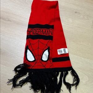 Marvel Spider-Man Red Scarf with Black Fringe Boy’s One Size Fits Most
